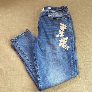 Lucky Brand Embroidered Skinny Jeans - Size 14/32